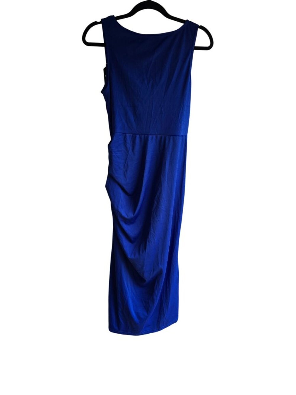 Ekaliy Women Sleeveless Wrap Dress Royal Blue Size L Polyester Blend Stylish Fit - Picture 7 of 11
